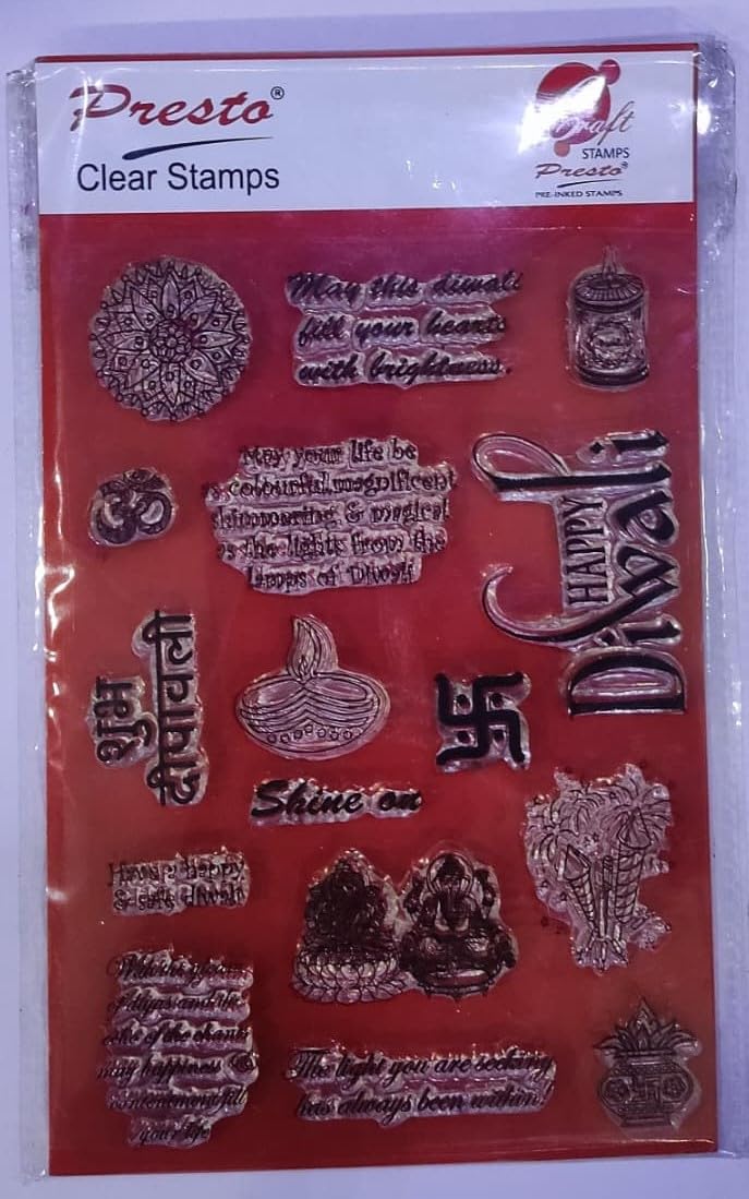 Rafli prasastihatomiページ Clear Diwali Wishes Rubber Stamp Craft Size 104 mm x 150 mm